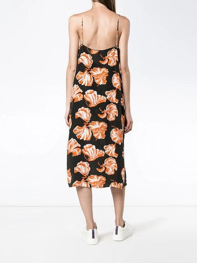 Shop Ganni Geroux Floral Print Slip Dress