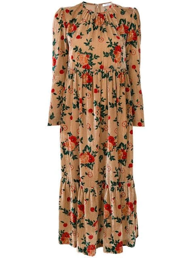 Shop Vivetta Floral Print Flared Dress