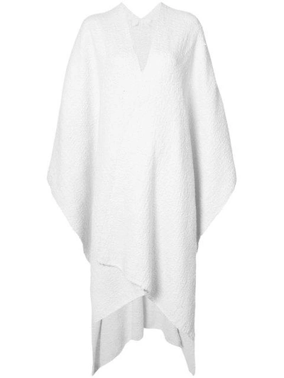 Shop Voz Long Handkerchief Cardigan In White