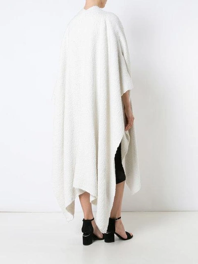 Shop Voz Long Handkerchief Cardigan In White