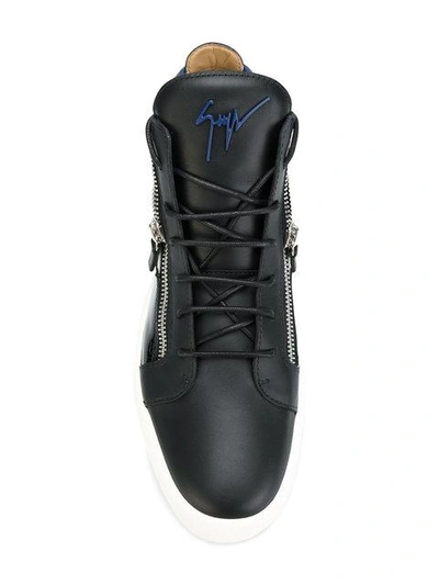 Shop Giuseppe Zanotti Jimbo Hi In Black