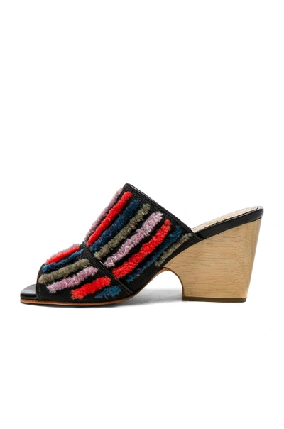 Shop Rachel Comey Embroidered Dahl Sandals In Stripes,black