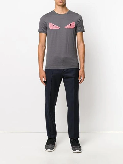 Shop Fendi Bag Bugs T-shirt - Grey