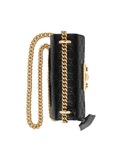 Shop Gucci Padlock  Signature Shoulder Bag In Black