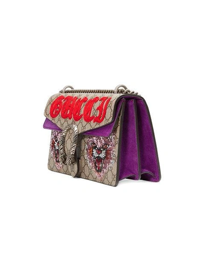 Shop Gucci Dionysus Gg Supreme Shoulder Bag In Neutrals