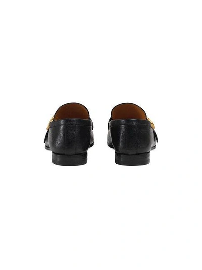 Shop Gucci Gg Web Loafers In Black