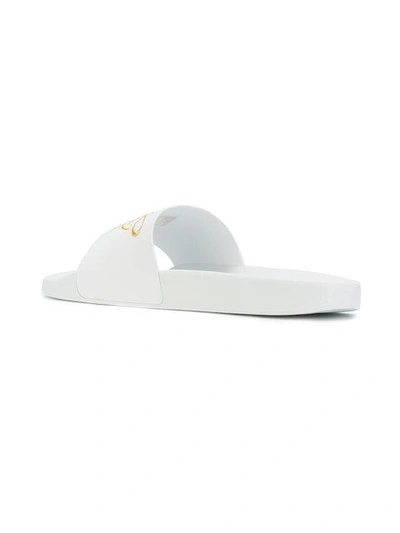 Shop Dolce & Gabbana Dg Luxury Hotel Printed Slides In White