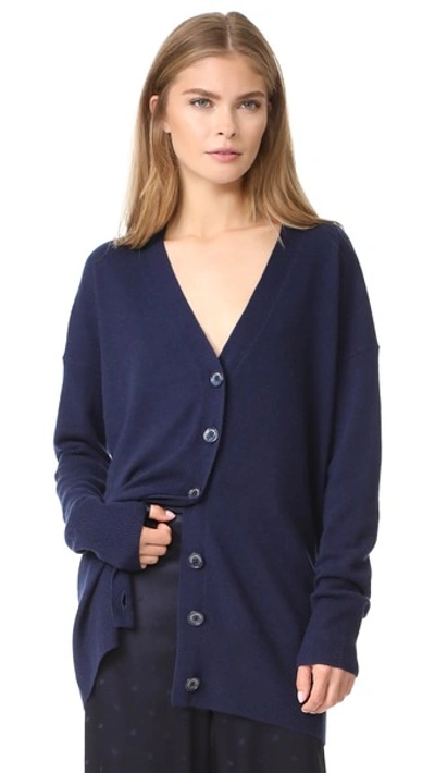 Equipment Gia Cashmere Button Cardigan In Peacoat