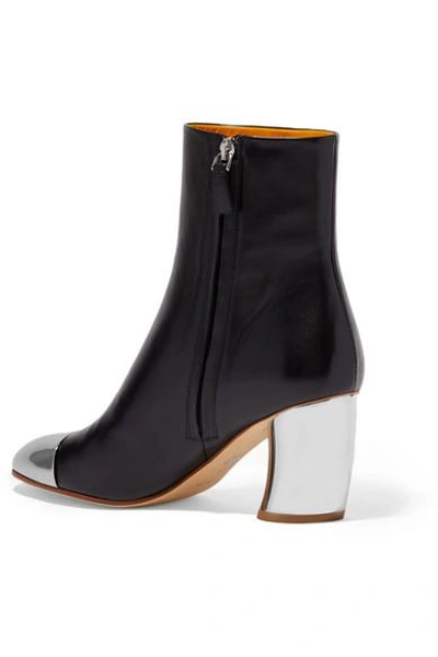 Shop Proenza Schouler Metallic-trimmed Leather Ankle Boots