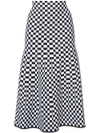 ALEXANDER WANG BELOW KNEE CHECKERBOARD SKIRT,1K275023K7