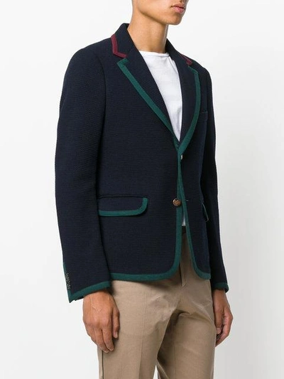 Shop Gucci Cambridge Jacket In Blue