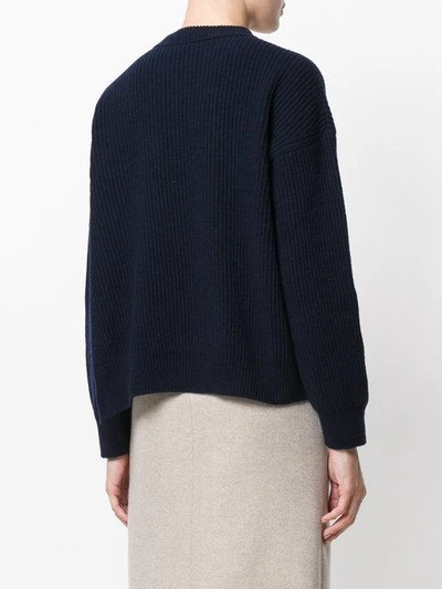 Shop Stella Mccartney Knit Fringed Top In Blue