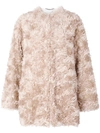 Stella Mccartney Fur Free Fur Jacket In Neutrals