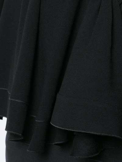 Shop Ellery Cold Shoulder Pleated Top In Black