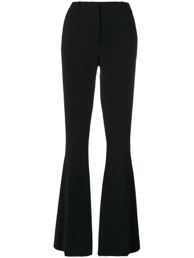 Capucci Bootcut Flared Style Trousers In Blacknero