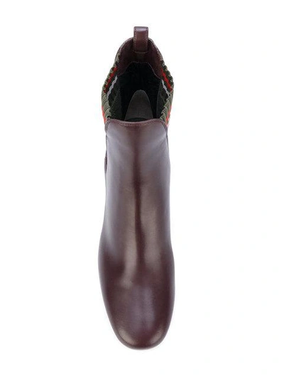 Shop Fendi Fabric Panel Ankle Boots