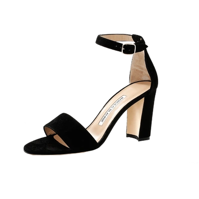 Shop Manolo Blahnik Lauratopri Sandal In Black