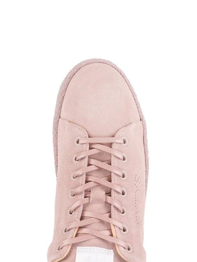 Shop Eytys Pink Suede Ace Sneakers