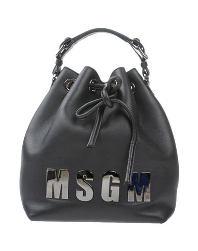 Msgm Handbag In Black