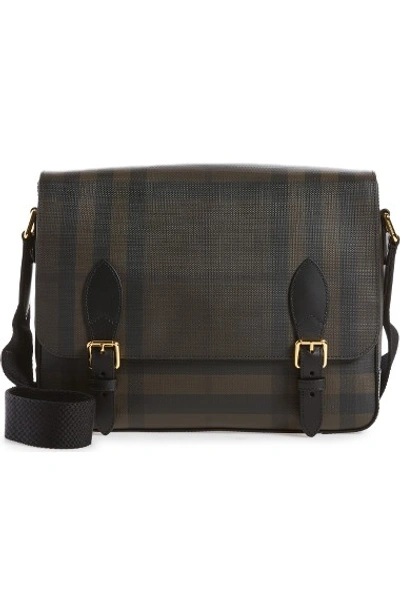 Burberry Hendley Messenger Bag In Chocolate/ Black