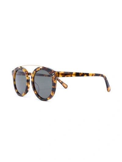 Shop Stella Mccartney Round Frame Sunglasses In Brown
