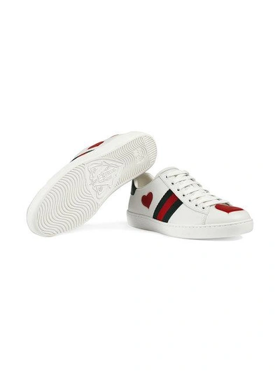 Shop Gucci Ace Embroidered Low-top Sneaker In White