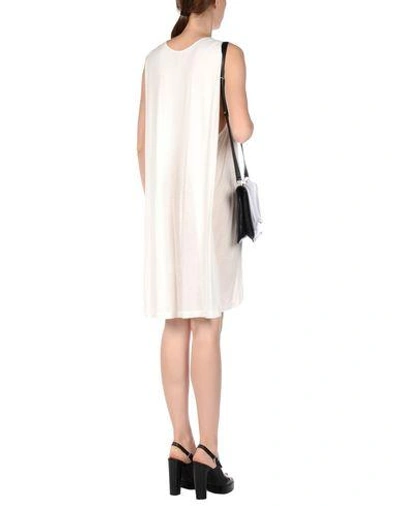 Shop Ann Demeulemeester Short Dresses In Ivory