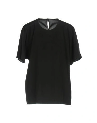 Shop Dolce & Gabbana Woman Top Black Size 4 Silk, Elastane, Viscose, Polyamide, Polyester