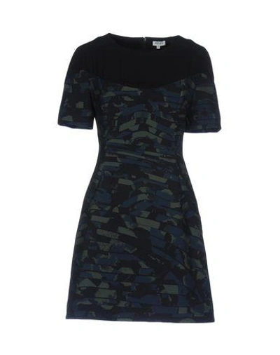 Shop Kenzo Short Dress In Dark Blue