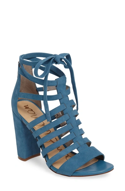 Sam Edelman Women's  Yarina Sandal In Pacific Blue Leather