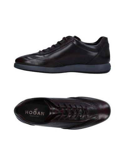 Shop Hogan Sneakers In Dark Brown