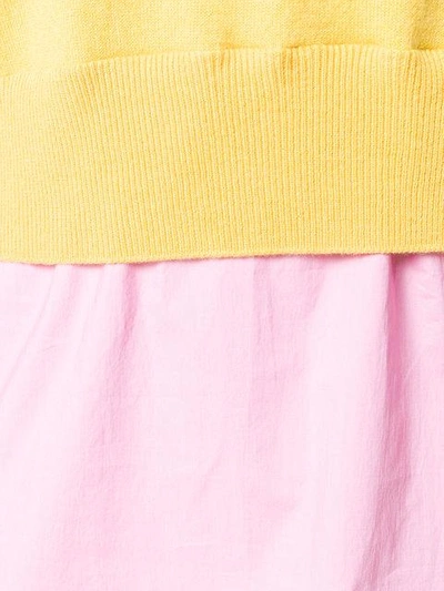 Shop Marni Colour Block Sweater - Yellow