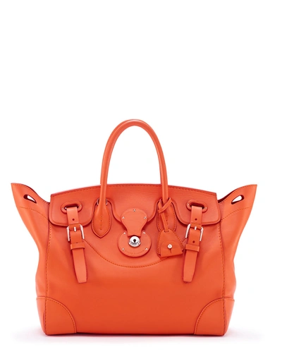 Ralph Lauren Nappa Leather Soft Ricky In Clementine