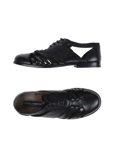 Dolce & Gabbana Lace-up Shoes In Black