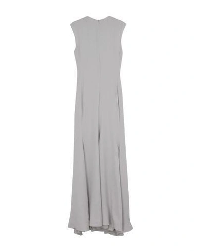 Shop Emporio Armani Long Dresses In Light Grey