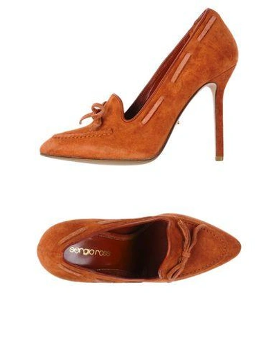 Shop Sergio Rossi Loafers In Rust