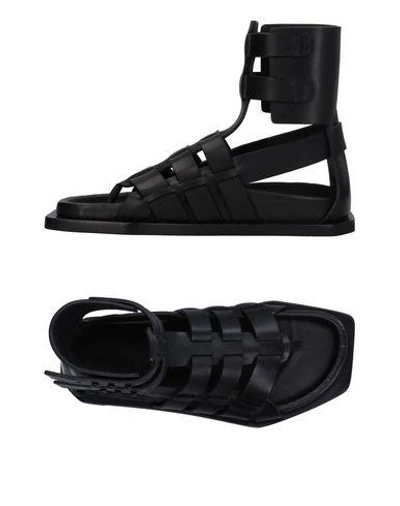 Shop Rick Owens Flip Flops In Black