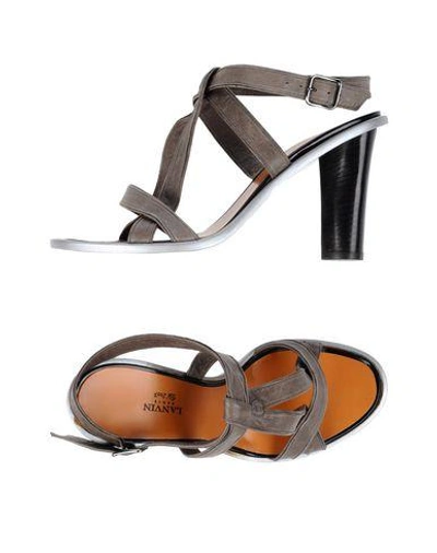 Shop Lanvin Sandals In Grey