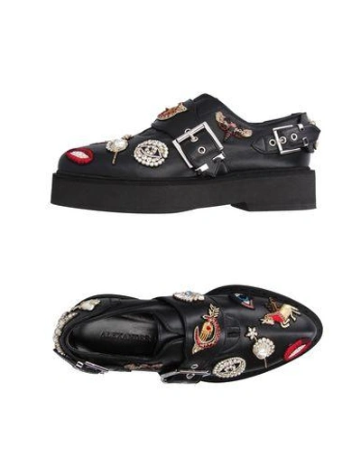 Shop Alexander Mcqueen Loafers In Black