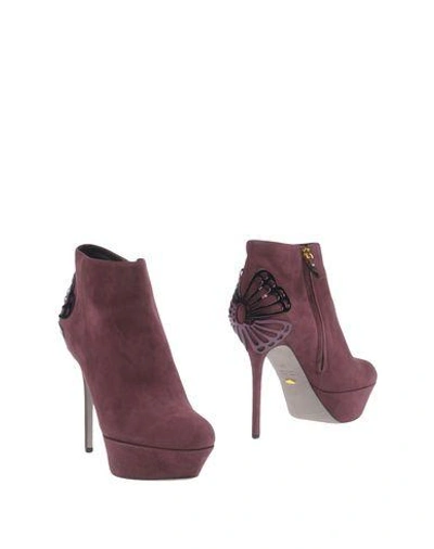 Shop Sergio Rossi Ankle Boot In Maroon