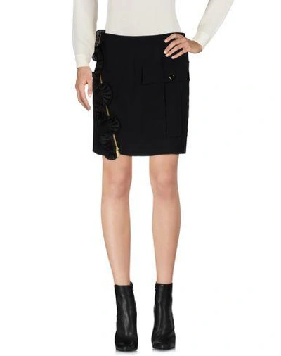 Shop Emanuel Ungaro Mini Skirt In Black