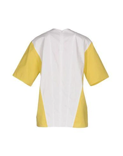 Shop Cedric Charlier Blouse In Yellow