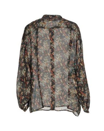 Shop Essentiel Antwerp Floral Shirts & Blouses In Steel Grey