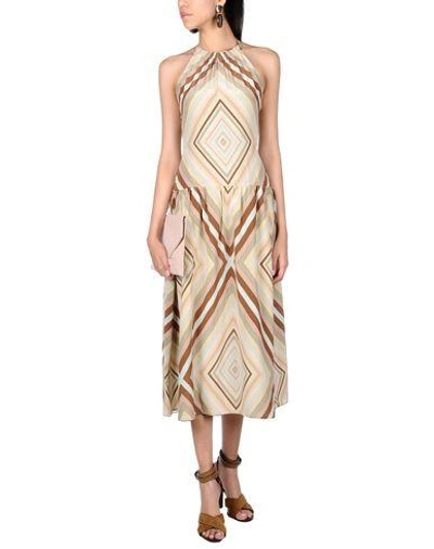Shop Valentino Long Dresses In Brown