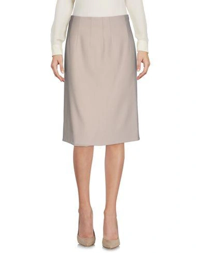 Shop Jil Sander Knee Length Skirt In Beige