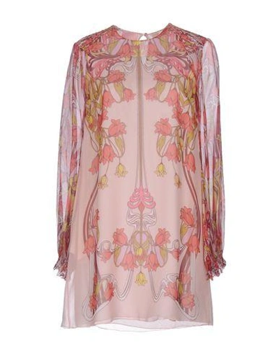 Giamba Short Dress In Light Pink