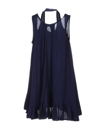 Shop Zucca Short Dresses In Dark Blue