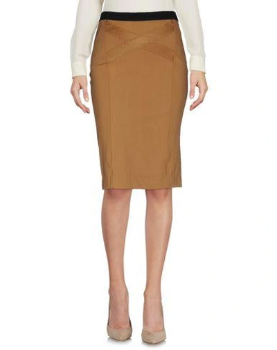 Shop By Malene Birger Knee Length Skirt In Brown