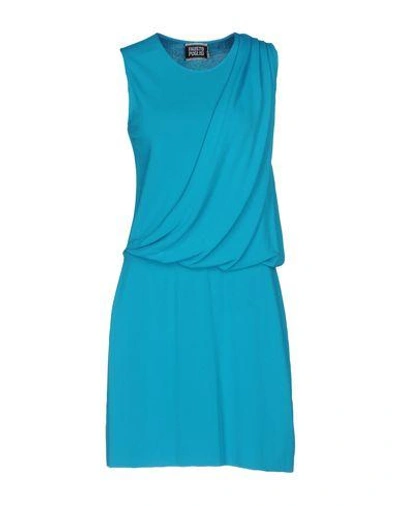 Fausto Puglisi Short Dress In Turquoise