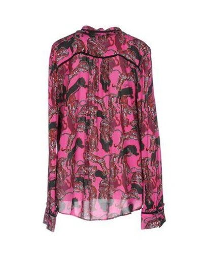 Shop Just Cavalli Patterned Shirts & Blouses In Fuchsia